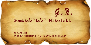 Gombkötő Nikolett névjegykártya